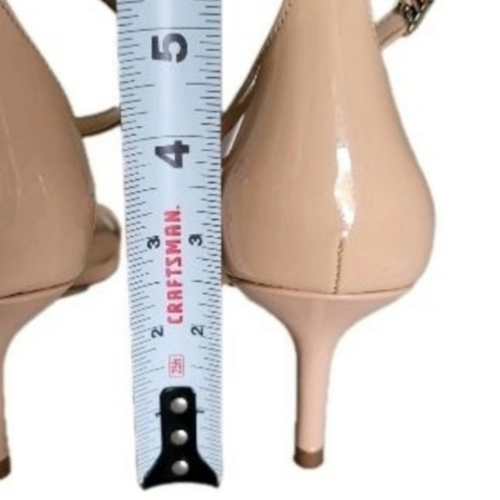 Sam Edelman Kitten Heel Beige Blush Tan Peonie Square Toe High Heel Shoe Women 9 - Picture 9 of 11
